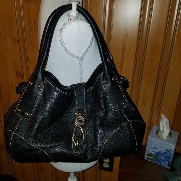 Dooney & Bourke Handbags - DOONEY BOURKE LARGE BELVEDERE PEB.LEATHER SATCHEL